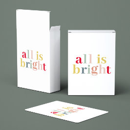 Moderne Farben alles ist hell | Happy Holiday Spielkarten
