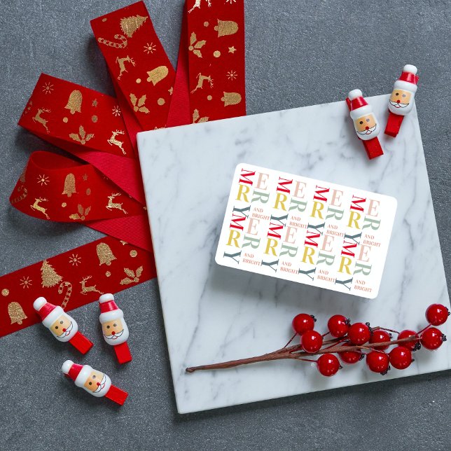 Moderne Farben fröhlich und hell | Happy Holidays Visitenkarte (Von Creator hochgeladen)