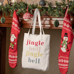 Moderne Farben Jingle Bell Jingle Bell Tragetasche<br><div class="desc">Mit der Einführung unseres modernen,  farbenfrohen Jingle Bell Jingle Bell Produkts,  exklusiv auf Zazzle erhältlich! Mit diesen fröhlichen und stilvollen Jingle-Glocken aus Zazzle machen Sie Ihren Urlaub ganz besonders. Bestellen Sie jetzt und bereiten Sie sich auf den Ring in der Saison mit einem Spritzer Farbe und eine Menge Spaß!</div>