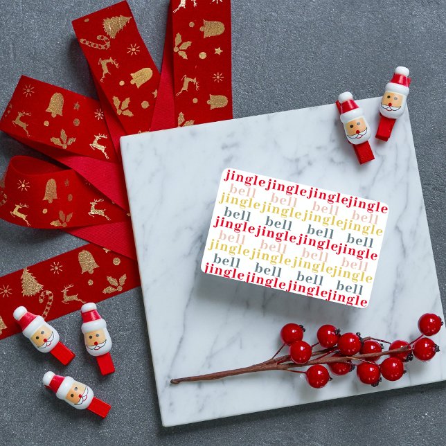 Moderne Farben Jingle Bell Jingle Bell Visitenkarte (Von Creator hochgeladen)