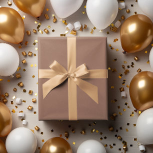 Moderne Farben - Kakaobraun-Papierrolle Geschenkpapier