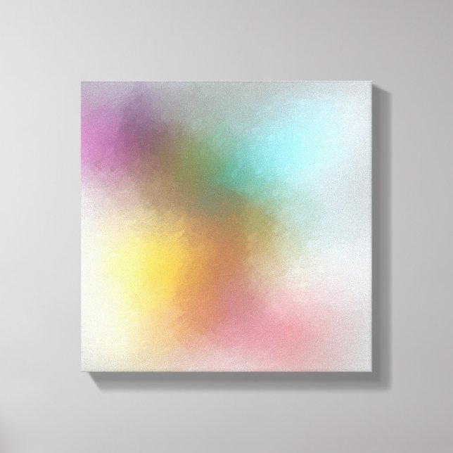 Moderne, farbenfrohe Abstrakte Kunst Rotes Gelb Leinwanddruck (Vorderseite)