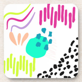 Moderne, farbenfrohe Abstrakte Muster. Getränkeuntersetzer