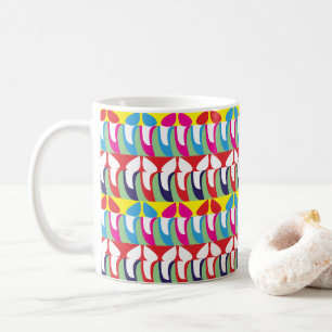 Moderne farbenfrohe abstrakte Muster  Kaffeetasse