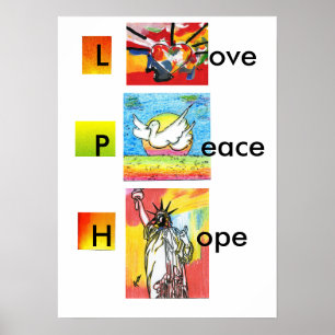 Moderne farbenfrohe Aquarellherstellung Poster
