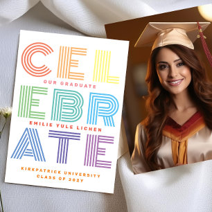 Moderne, farbenfrohe, bearbeitbare Klasse von 202Y Ankündigung