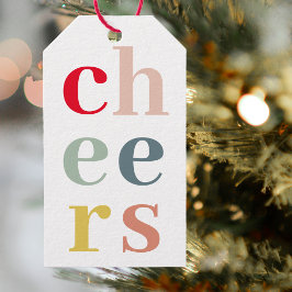 Moderne farbenfrohe Beifall | Pastellfarben Geschenkanhänger