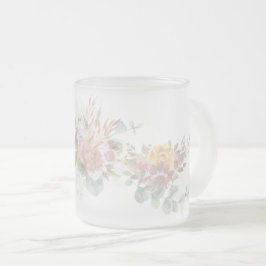 Moderne, farbenfrohe Blume für sie Mattglastasse