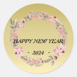 Moderne farbenfrohe Blume mit Blumen Runder Aufkleber
