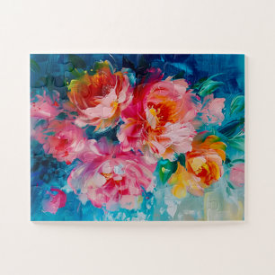 Moderne farbenfrohe Blumenstrauß im abstrakten Sti