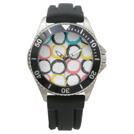 Moderne, farbenfrohe, coole, einzigartige, trendig armbanduhr