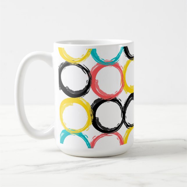 Moderne, farbenfrohe, coole, einzigartige, trendig kaffeetasse (Links)