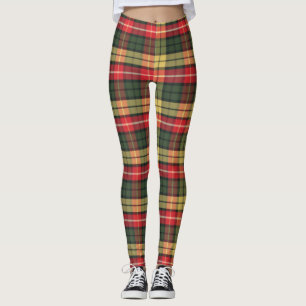 Moderne farbenfrohe festliche Karomuster Leggings