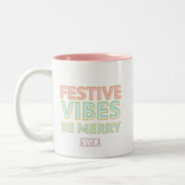 Moderne farbenfrohe festliche Lebensformen sind fr Zweifarbige Tasse