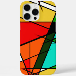 Moderne farbenfrohe geometrische Dreiecke iPhone 16 Pro Max Hülle