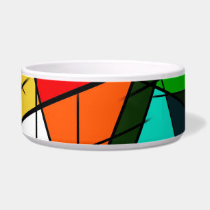 Moderne farbenfrohe geometrische Dreiecke Napf