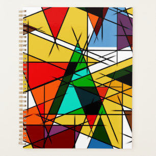 Moderne farbenfrohe geometrische Dreiecke Planer