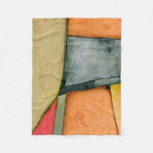 Moderne, farbenfrohe geometrische Formen Fleecedecke