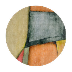 Moderne, farbenfrohe geometrische Formen Schneidebrett