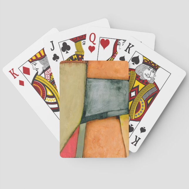 Moderne, farbenfrohe geometrische Formen Spielkarten (Rückseite)