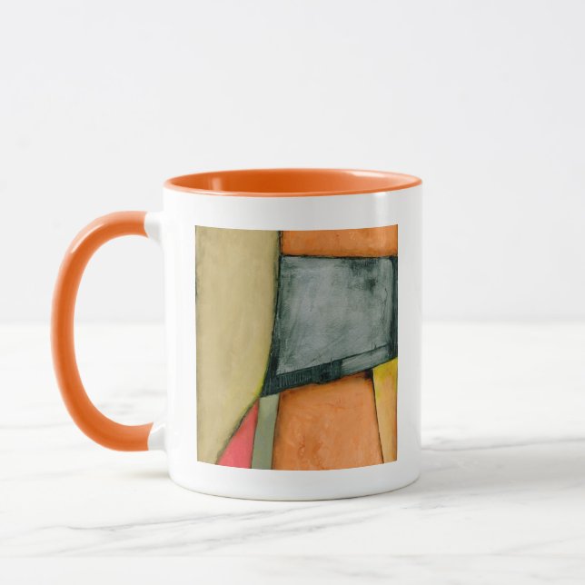 Moderne, farbenfrohe geometrische Formen Tasse (Links)