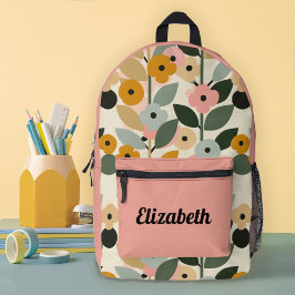 Moderne farbenfrohe Girls School Bedruckter Rucksack