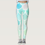 Moderne farbenfrohe grüne Meerjungfrau Nahtloses M Leggings<br><div class="desc">Moderne farbenfrohe grüne Meerjungfrau Nahtloses Muster</div>