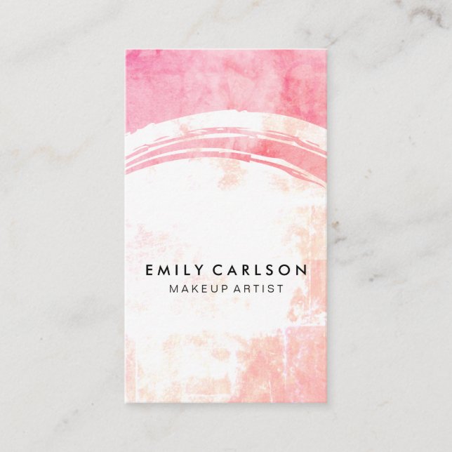 Moderne farbenfrohe Grunge Visitenkarte (Vorderseite)