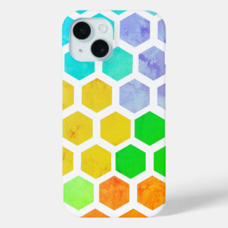 Moderne farbenfrohe Hexagonal iPhone Case