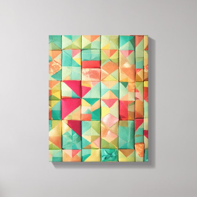Moderne, farbenfrohe Kunstkanvas drucken Leinwanddruck (Vorderseite)