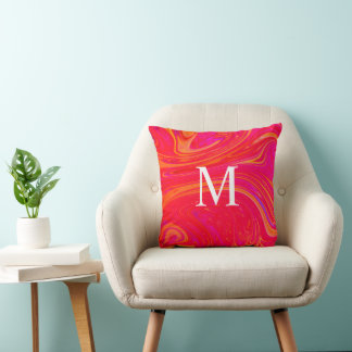 Moderne farbenfrohe Monogrammanfangsbuchstabe Kissen