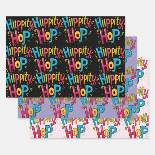 Moderne farbenfrohe Muster-Oster-Geschenkpapier Geschenkpapier Set