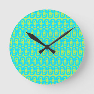 moderne farbenfrohe Muster Runde Wanduhr