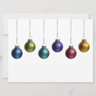 Moderne farbenfrohe Ornamente Weihnachtsgrußkarte Feiertagskarte