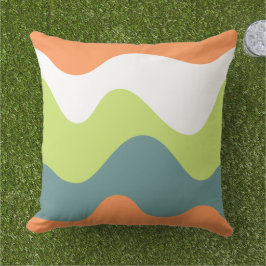 Moderne farbenfrohe Pastellwellen Sommer abstrakt Kissen