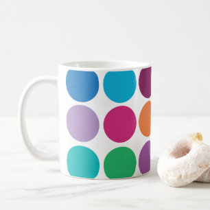 Moderne farbenfrohe Punkte Kaffeetasse