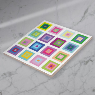 Moderne farbenfrohe Quadrate im Stil der Mitte des Fliese