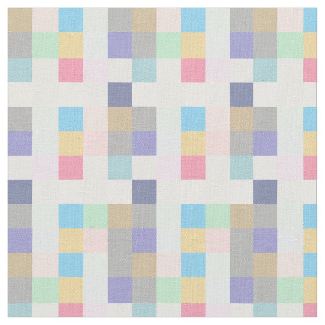 Moderne farbenfrohe Quadrate Prüfmuster Stoff (Nahaufnahme)