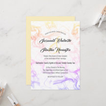 Moderne farbenfrohe Regenbogennebel-Hochzeitsvorla
