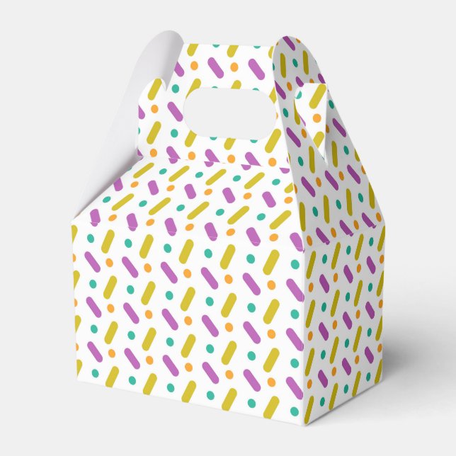 Moderne farbenfrohe Regenbogensprinklen Geburtstag Geschenkschachtel (Vorderseite)