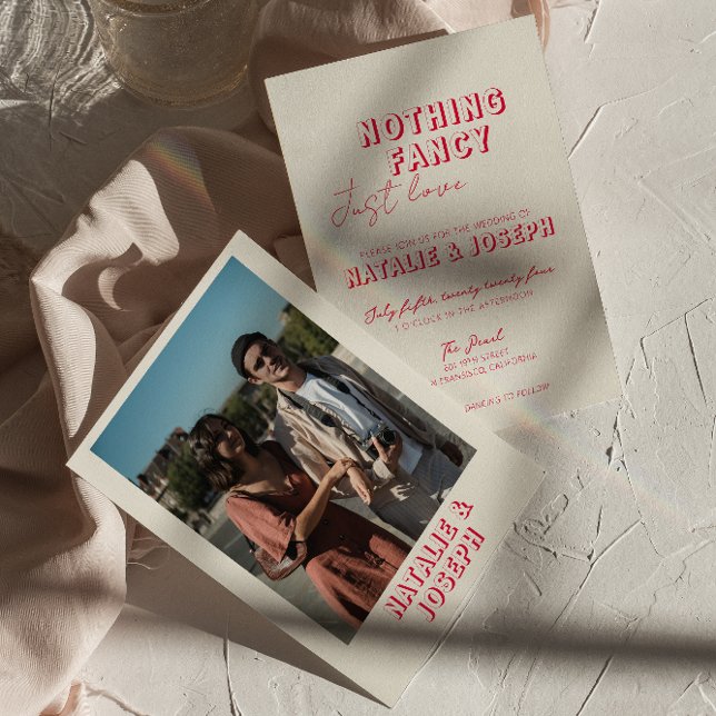 Moderne farbenfrohe Retro Fett einzigartiges Foto  Einladung (Von Creator hochgeladen)