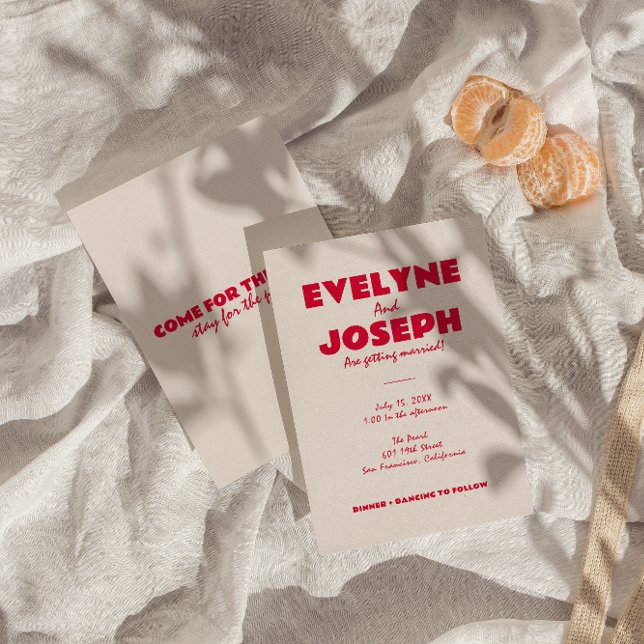 Moderne farbenfrohe Retro kühne Funky Einzigartige Einladung (Von Creator hochgeladen)