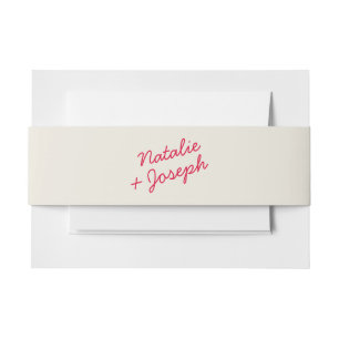 Moderne farbenfrohe Retro Whimsical Bright Wedding Einladungsbanderole