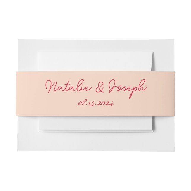 Moderne farbenfrohe Retro Whimsical Bright Wedding Einladungsbanderole (Vorderseite Beispiel)