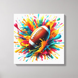 Moderne farbenfrohe Spritzspiel Ballsportarten Leinwanddruck