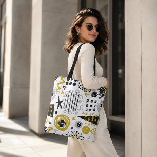 Moderne farbenfrohe stilvolle abstrakte Kunstforme Tasche