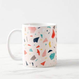 Moderne, farbenfrohe Terrazzo nahtlose Muster in K Kaffeetasse