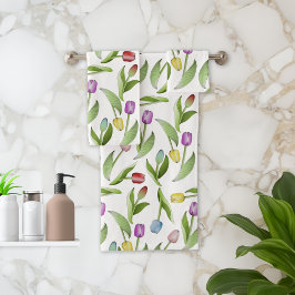 Moderne farbenfrohe Tulip Badhandtuch Set