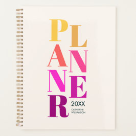 Moderne farbenfrohe Typografie Personalisierte Cre Planer