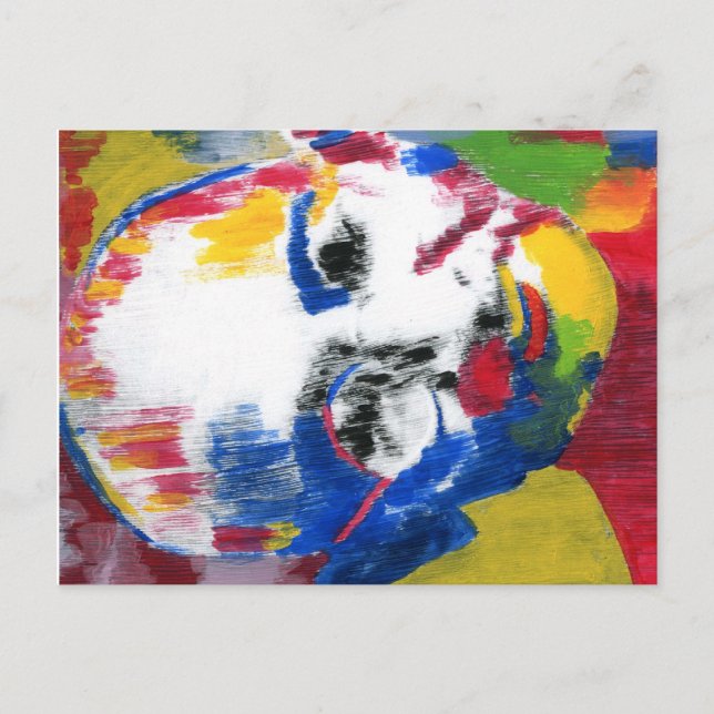 Moderne farbenfrohe Wasserfarbe Mahatma Gandhi Pos Postkarte (Vorderseite)